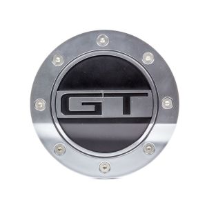 DRAKE AUTOMOTIVE GROUP #FR3Z-6640526-GS Fuel Door GT Silver/Blk 15-   Mustang