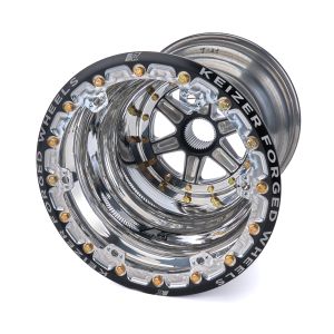 KEIZER ALUMINUM WHEELS INC. #15175SPFBL Wheel Splined 15x17 Outer Beadlock 4in BS