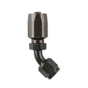 EARLS #154606ERL 6an 45-Deg Steel Hose End - Black Chromate