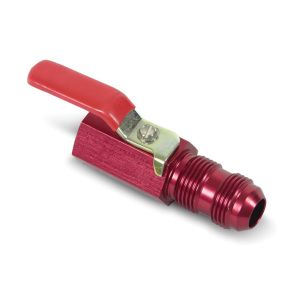 EARLS #230505ERL Shut Off Valve 1/2 Npt -10an Bulkhead (Red Alm)