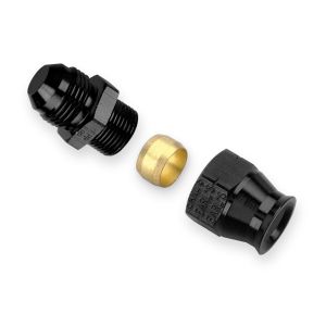 EARLS #AT165006ERL #6 Male to 3/8in Alum Tubing Adapter Black