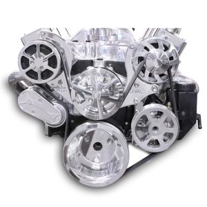 EDDIE MOTORSPORTS #MS107-55P Serpentine Pulley Kit Small Block Chevy