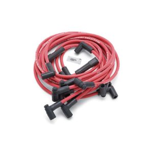 EDELBROCK #22713 Max Fire Plug Wire Set SBC w/HEI 90 Degree Red