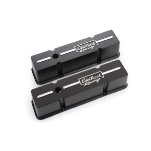 EDELBROCK #41643 Valve Cover Kit Race Series SBC Tall Black