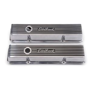 EDELBROCK #4262 Valve Cover Kit Elite II Series SBC Short