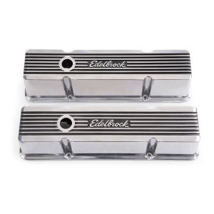 EDELBROCK #4263 Valve Cover Kit Elite II Series SBC Tall