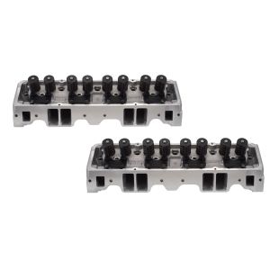 EDELBROCK #5089 SBC E-Street Cylinder Heads - 2.02/1.60 S/P