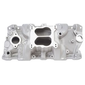 EDELBROCK #7104 SBC Performer RPM Q-Jet Manifold - 262-400