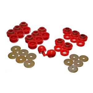ENERGY SUSPENSION #2.4107R Body Mount Bushings Jeep Red