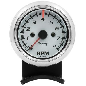 EQUUS #E5076 2-1/2 Dia Tachometer 8000 RPM White Dial