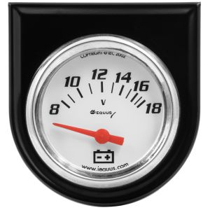 EQUUS #E5268 2.0 Dia Voltmeter Gauge w/Black Panel