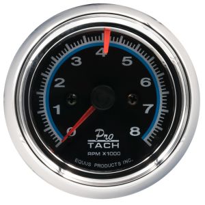 EQUUS #E6076 2-1/2 Dia Tachometer 8000 RPM Black Dial