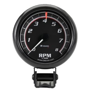 EQUUS #E6086 2-1/2 Dia Tachometer 8000 RPM Black Dial