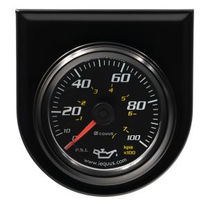 EQUUS #E6244 2.0 Dia Oil Pressure Gauge Black  0-100psi