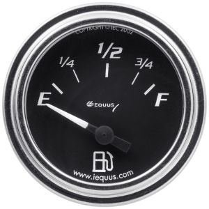 EQUUS #E7362 2.0 Dia Fuel Level Gauge Chrome