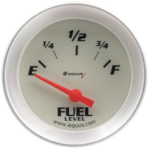 EQUUS #E8362 2.0 Dia Fuel Level Gauge Silver