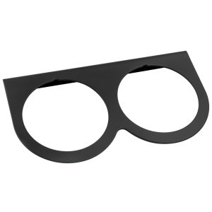 EQUUS #E9942 Gauge Mount Panel 2-5/8 Black Double