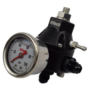FiTECH FUEL INJECTION #54001 Regulator Go Fuel Tight Fit  w/ Pressure Gauge