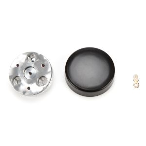 FLAMING RIVER #FR20175HNBK Horn Button 3 Bolt Mill Black