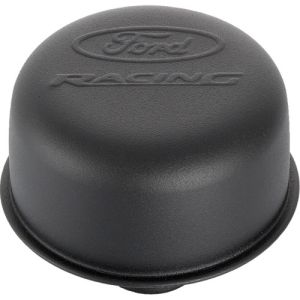 FORD #302-216 Black Steel Breather W/Ford Racing Logo