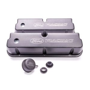 FORD #M-6582-LE302BK Valve Cover Set Aluminum 302 Black Laser Etched