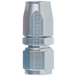 FRAGOLA #100112-CL #12 Straight Power Flow Hose End - Clear