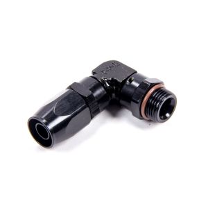 FRAGOLA #189008-BL Hose Fitting  #8 90 Deg to 3/4-16 Male ORB Black
