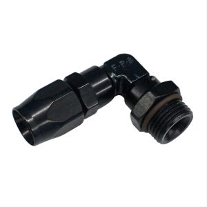FRAGOLA #189012-BL 12an ORB Male 90-Deg to 12an Hose Fitting Black