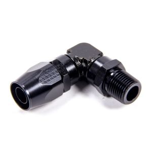 FRAGOLA #199011-BL #10 90 Degr Hose End to 3/8 MPT - Black