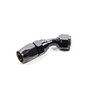 FRAGOLA #224505-BL Hose Fitting #6 45 Deg. to #8 Hose Black