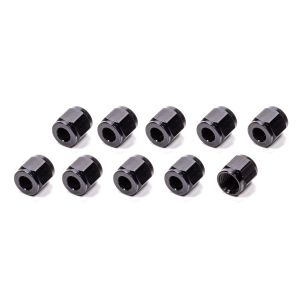 FRAGOLA #481806-BL-10 #6 Aluminum Tube  Nuts (10pk) Black