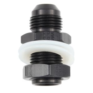 FRAGOLA #483112-BL #12 Fuel Cell Bulkhead Fitting Black