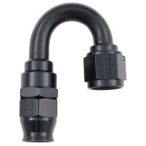 FRAGOLA #681806-BL Hose Fitting #6 180 Deg PTFE Black