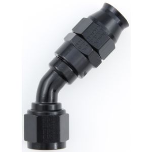 FRAGOLA #684506-BL Hose Fitting #6 45 Deg PTFE Black