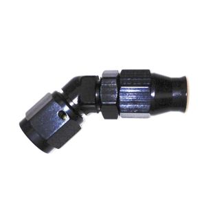 FRAGOLA #684512-BL Hose Fitting #12 45 Deg PTFE Black