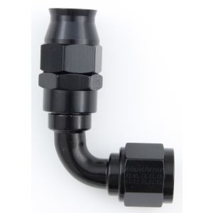 FRAGOLA #689010-BL Hose Fitting #10 90 Deg PTFE Black