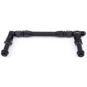 FRAGOLA #930003-BL #8 Fuel Line Kit 7/8-20 Dual Inlet 4150 Black