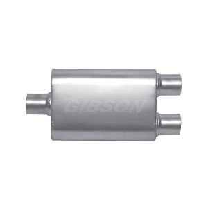GIBSON EXHAUST #BM0110 MWA 3.0in Center/3.0in D ual Oval Muffler Stainl