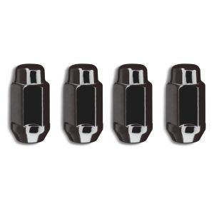 GORILLA #41147XLBC 4 Lugnuts Acorn Bulge 14 mm x 1.5 Black X-Long