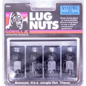 GORILLA #91187BC 4 Lug Nuts 1/2in Acorn Bulge Seat