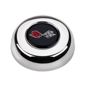 GRANT #5632 Chrome Horn Button Corvette Flags