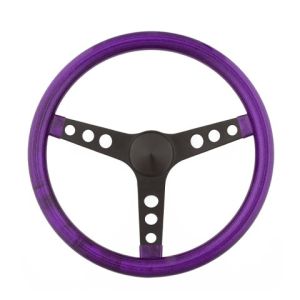 GRANT #8453 Steering Wheel Mtl Flake Purple/Spoke Blk 13.5
