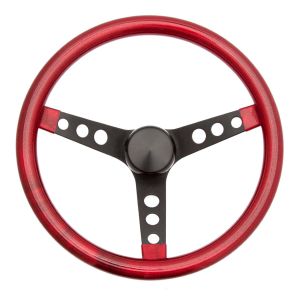 GRANT #8455 Steering Wheel Mtl Flake Red/Spoke Blk 13.5