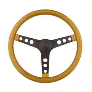 GRANT #8457 Steering Wheel Mtl Flake Gold/Spoke Blk 13.5