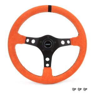 GRANT #8519 Ultrasuede Steering Wheel Race Orange