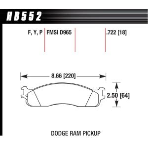 HAWK BRAKE #HB552P.722 Performance Street Brake Pad (4)