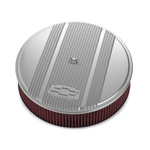 HOLLEY #120-174 14 x 3 Air Cleaner Finned Bowtie Polished