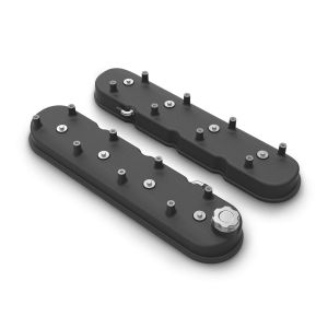 HOLLEY #241-112 GM LS Tall Valve Cover Set - Satin Black