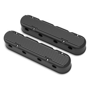 HOLLEY #241-182 Valve Cover Set - GM LS 2-Piece Design - Black