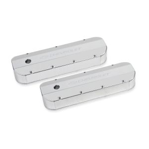 HOLLEY #241-278 BBC Billet Rail Fab. Alm Valve Covers w/.125 Hole